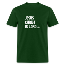 Load image into Gallery viewer, Jesus Christ is Lord with Crown - forest green
