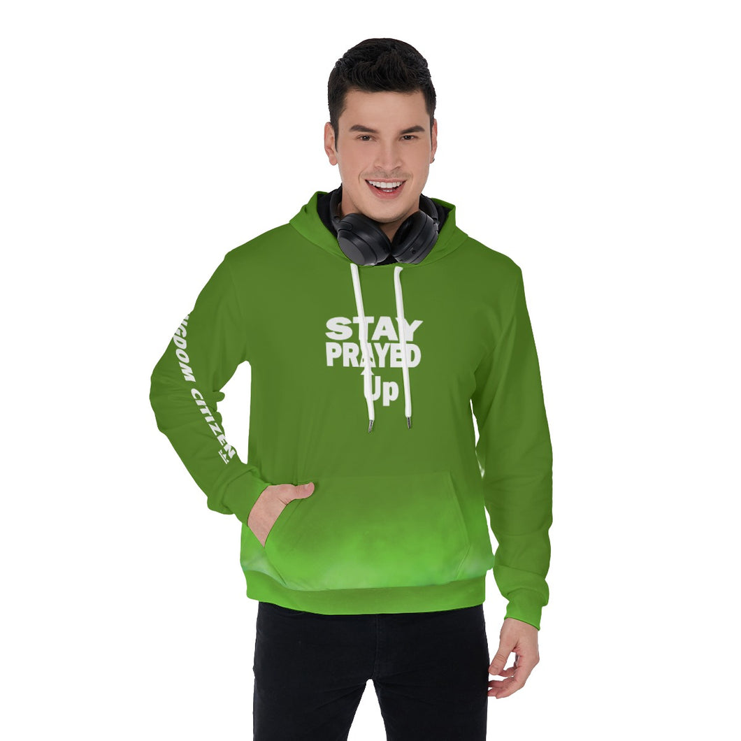 Stay Prayed Up Green Men's Pullover Hoodie