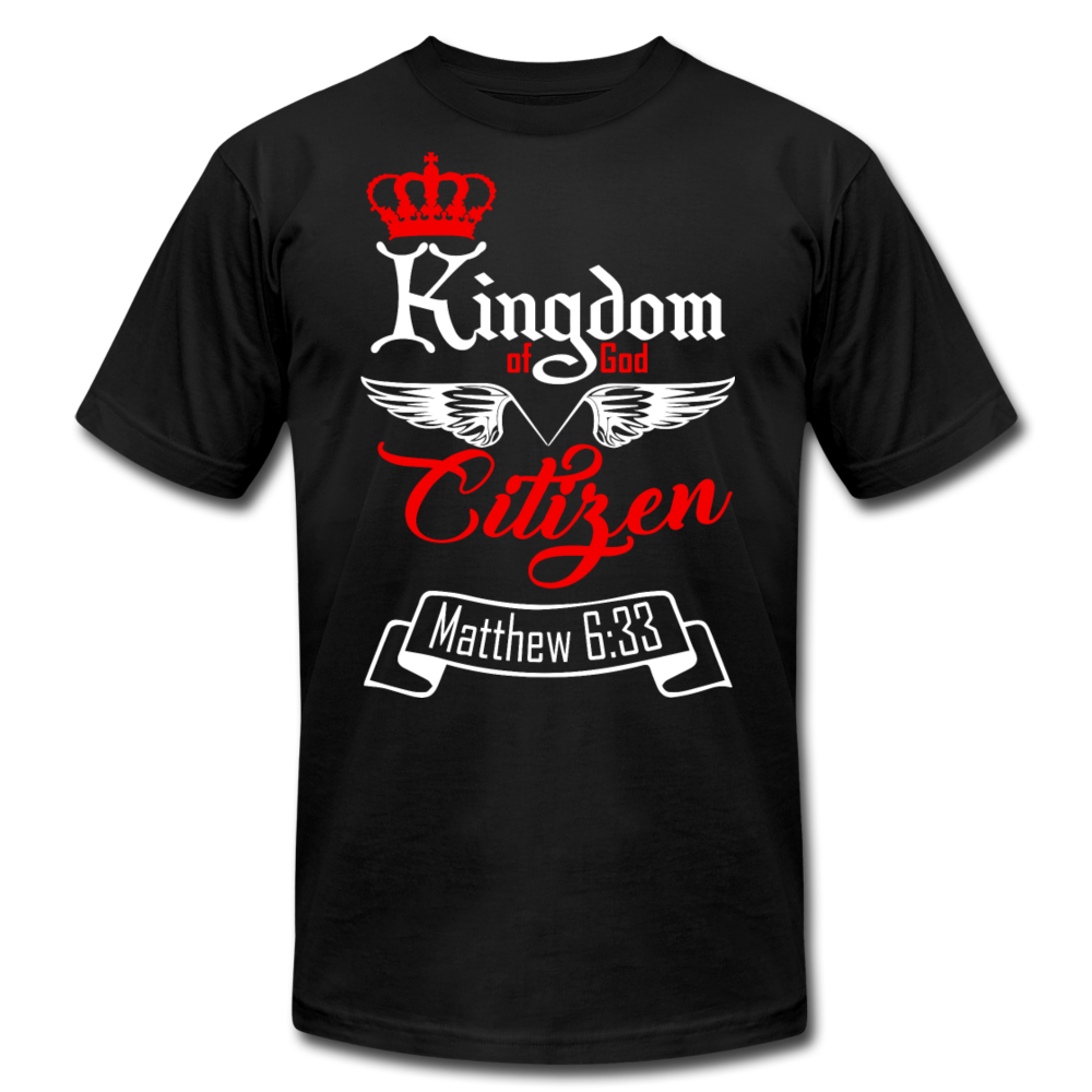 Kingdom of God Citizen Unisex Jersey T-Shirt by Bella + Canvas - black