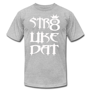 Straight Like That Unisex Jersey T-Shirt by Bella + Canvas - heather gray