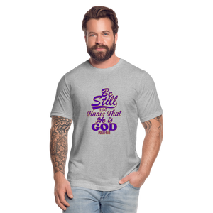 Be Still and Know That He is God Unisex Jersey T-Shirt by Bella + Canvas - heather gray