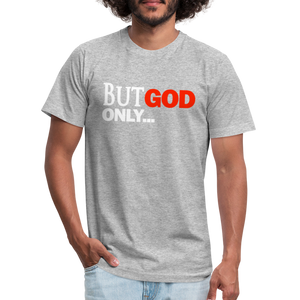 But God Only Unisex Jersey T-Shirt by Bella + Canvas - heather gray